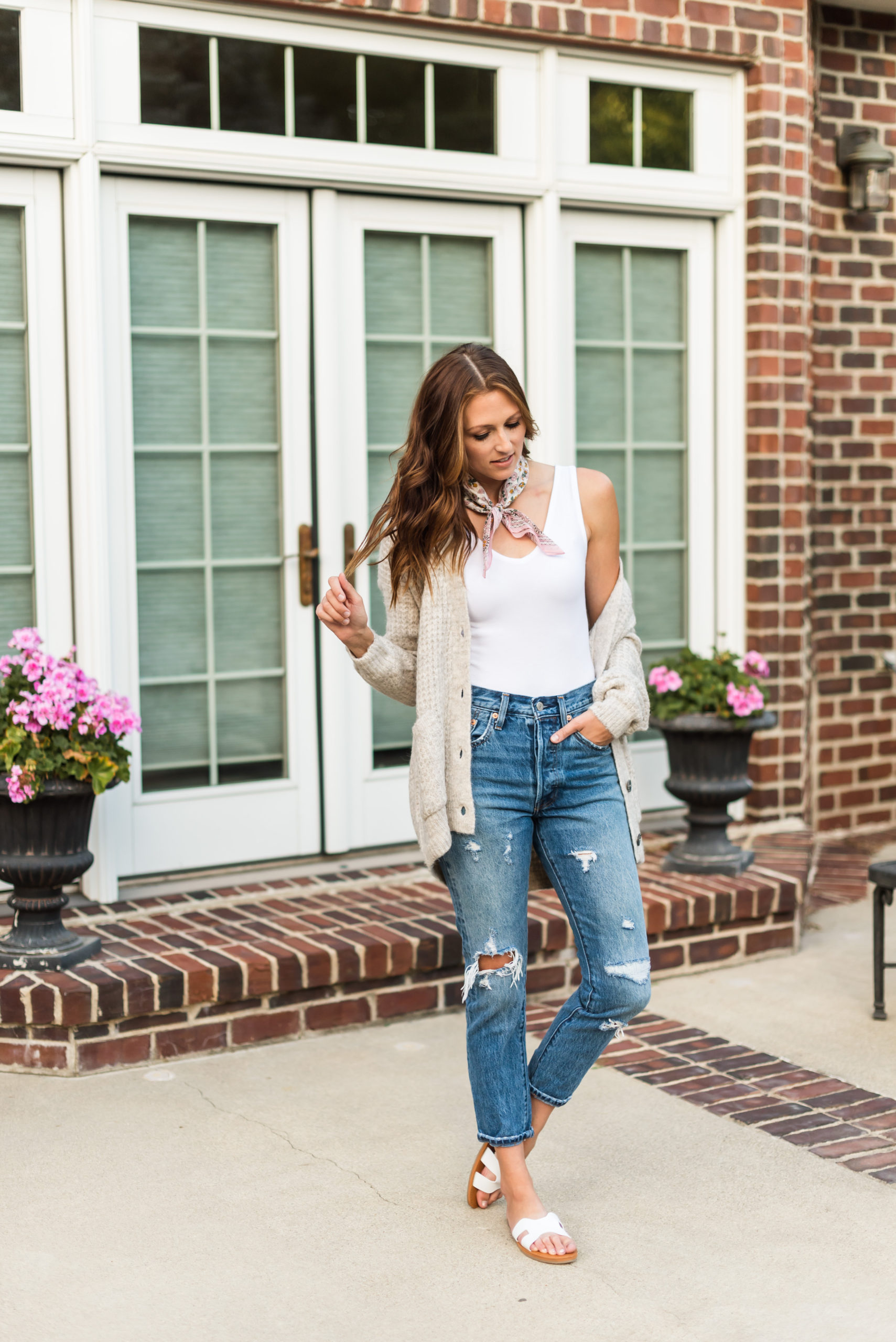A Cardigan and High-Waisted Denim | Midwest In Style